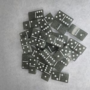 Gray Resin Domino Set